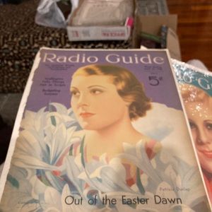 Radio guide magazine cover vintage lot of 2